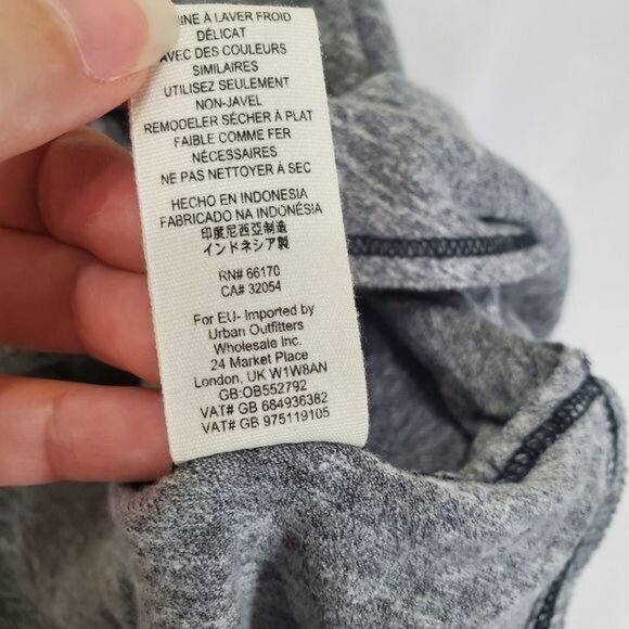 FREE PEOPLE Womens Top SZ XS Cloud Nine Gray Crop Lagenlook Slouchy Oversized - Picture 7 of 7